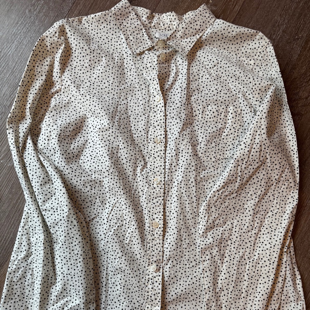 J. Crew Black & White Button-Down